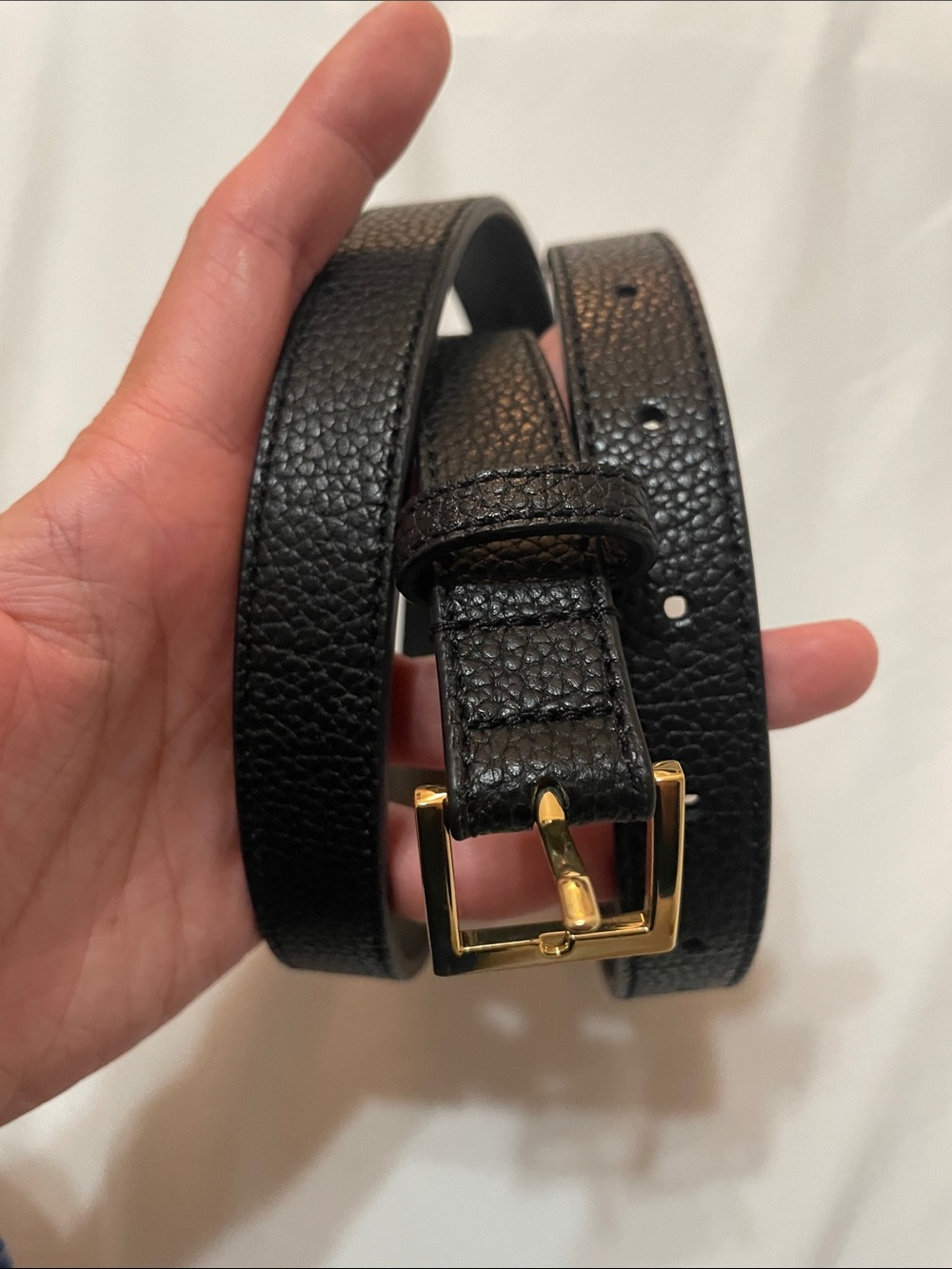 Lauren Ralph Lauren Women’s Pebbled Logo-Tipped Pebbled Leather Belt - Picture 13 of 17